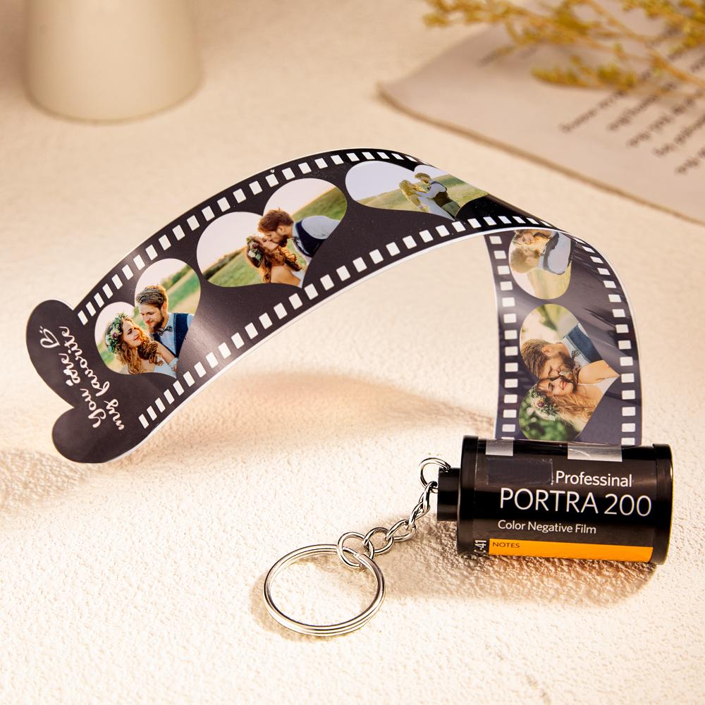 Custom Camera Roll Keychain Customizable Film Roll Keyring Romantic  Customized