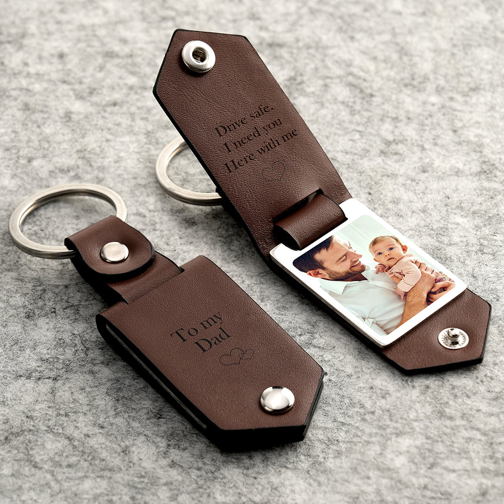 Personalized leather key chain, exquisite gift monogram handmade in France